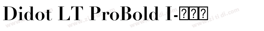 Didot LT ProBold I字体转换